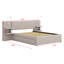 Grand lit plateforme tapissier - liseuses, tiroirs, lit gigogne et tablettes incluses-1692748211
