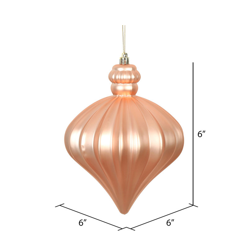 Ornement de Noël oignon 6 po, Or rose