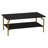 Black Oak & Gold Iron Rectangular Coffee Table-1188999825