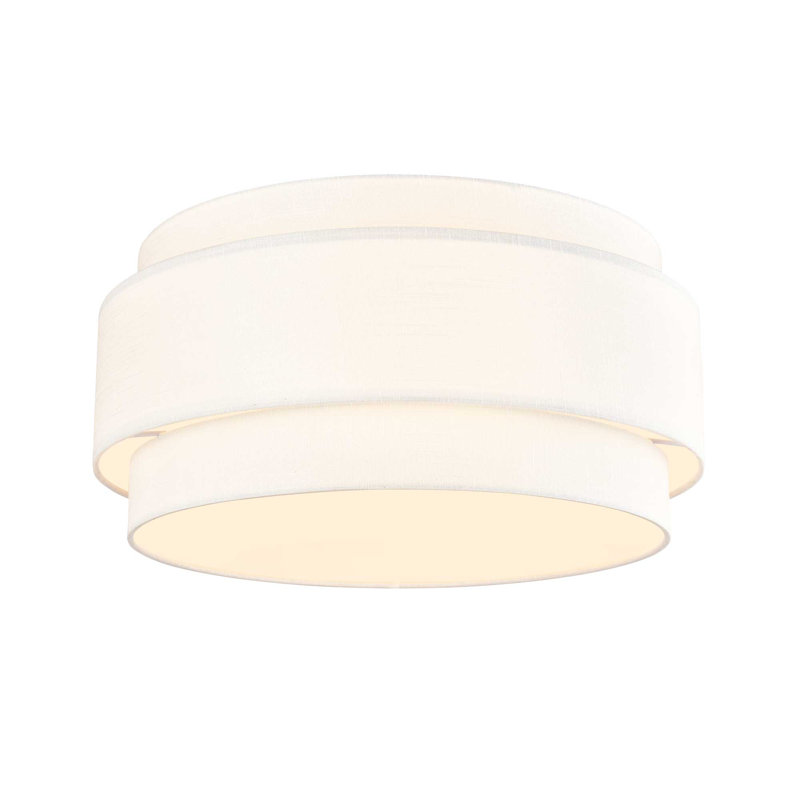 Simah Cotton Flush Mount, 10.8cm H x 16cm W x 16cm D