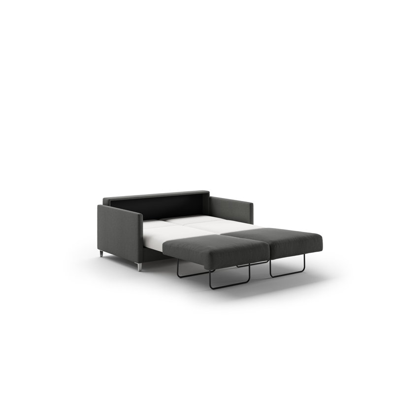 Elfin Loveseat Sleeper, 33.5" H x 64.25" W x 39" D, Black