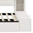Space Saving Upholstered Daybed with Storage Footstool, Shelves, Trundle, USB Charging and LED Light-1258583247