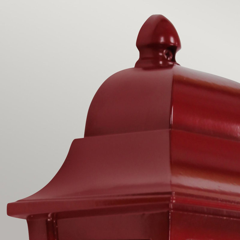 Angenita 32.5cm H Clear Glass Outdoor Wall Lantern, Red