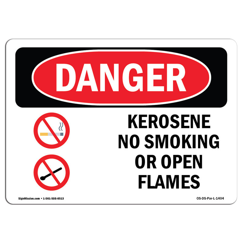 Danger Sign, 12" H x 18" W x 0.1" D