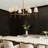 Icarus Modern Black 6-Light Chandelier with White Fabric Shades-1549526310