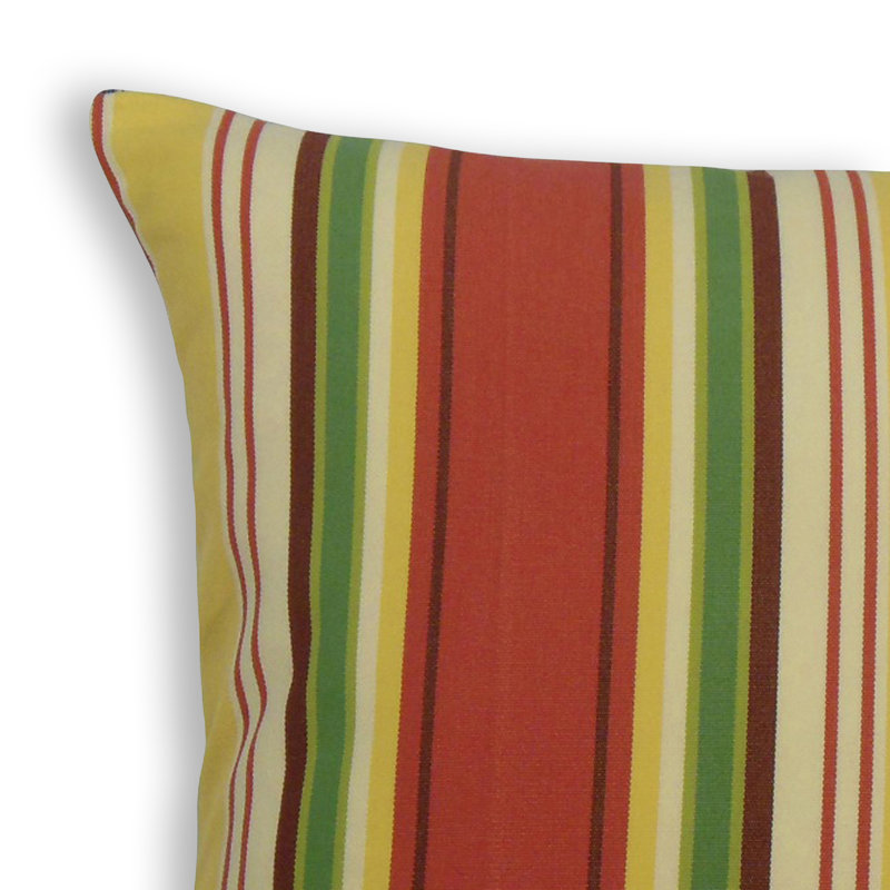 Oreiller Phomello, 18 po x 18 po, Coussin décoratif, Rouge / Vert / Jaune