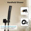 Shower Faucet Matte Black Shower System With 12 Inches And 6Inch Rain Shower Head With Handheld Spray