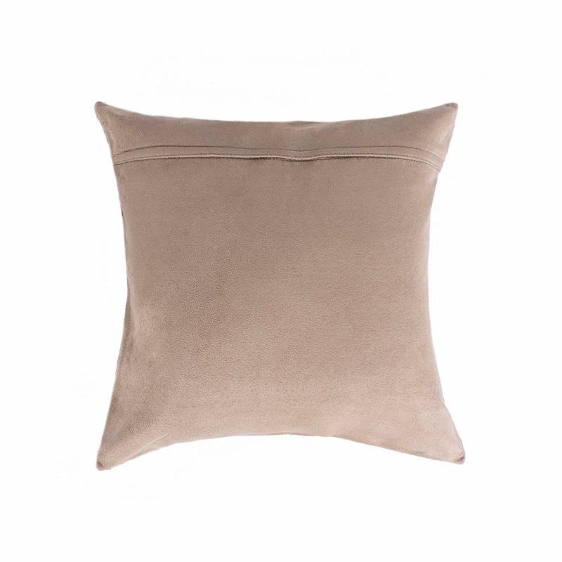Brown and White Cowhide Throw Pillow Set