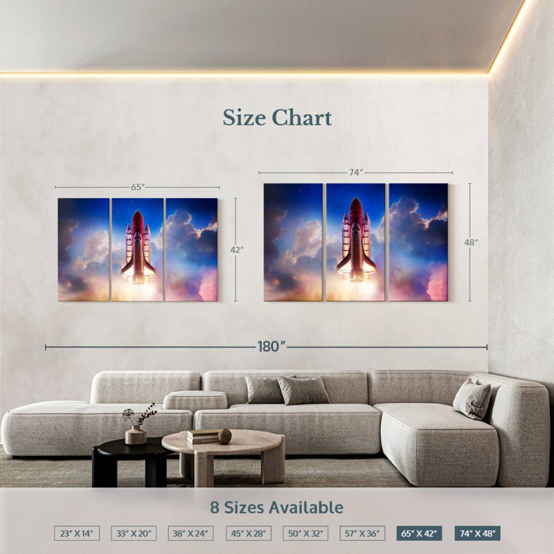 Oberle Rocket To The Sky, 42" H x 65" W