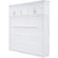 Lit double en blanc avec armoires à tiroirs supérieurs - Ajoute une armoire de rangement pratique, peu encombrante pour les petits appartements-784101708