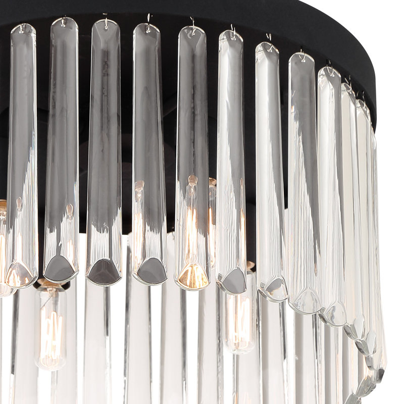 Rowe 4 Light Modern Gold Ceiling Mount, Black