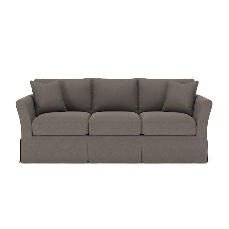 Canapé rembourré 83 po Shelby, Tissage natté gris anthracite Drusky Sustain®