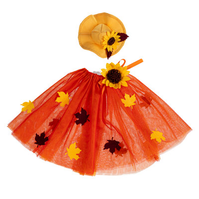 Tenue de porche en oie, robe feuille d'automne