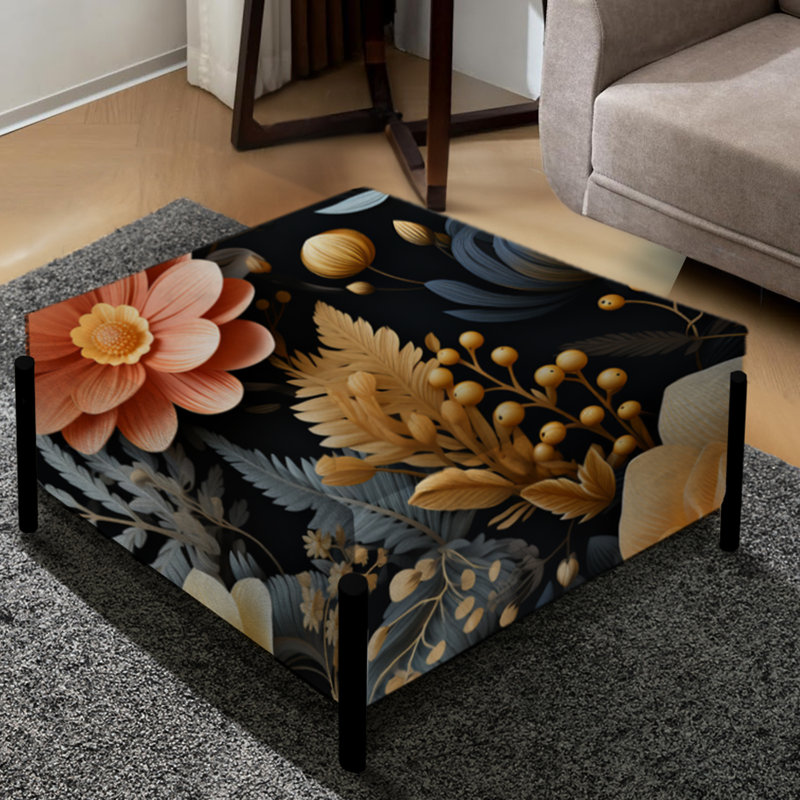 Woodland Floral Cottage Dream - Grand repose-pieds carré floral