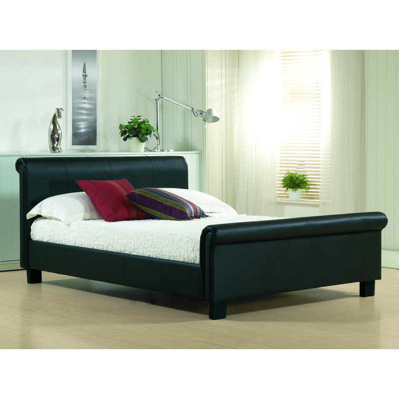 Johnstown Upholstered Bed, Double (4'6), Black