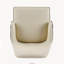 Ensemble de 2 chaises de salle à manger d'intérieur en tissu bicolore beige et brun avec structure robuste-130036458-130036457