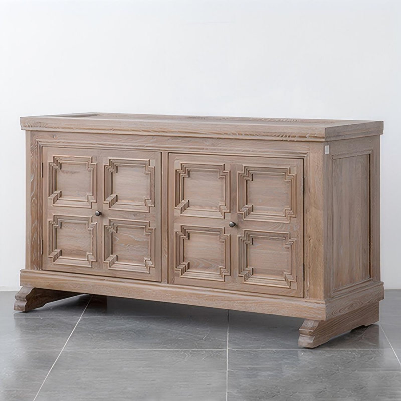 Meuble télé Modern Burlywood, Burlywood, H 31,50 po x L 57,09 po x l 17,72 po