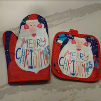 Erliu Christmas Oven Mitts And Pot Holders Set