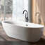 Modern Matte Black Freestanding Bathtub Faucet With Hand Shower Feature