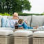 Errado Rattan Corner Dining Set - with Ice Bucket & Rising Table