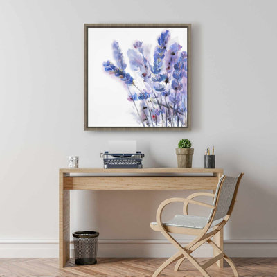 Watercolor Lavender Flowers Canvas | Purple Floral Decor