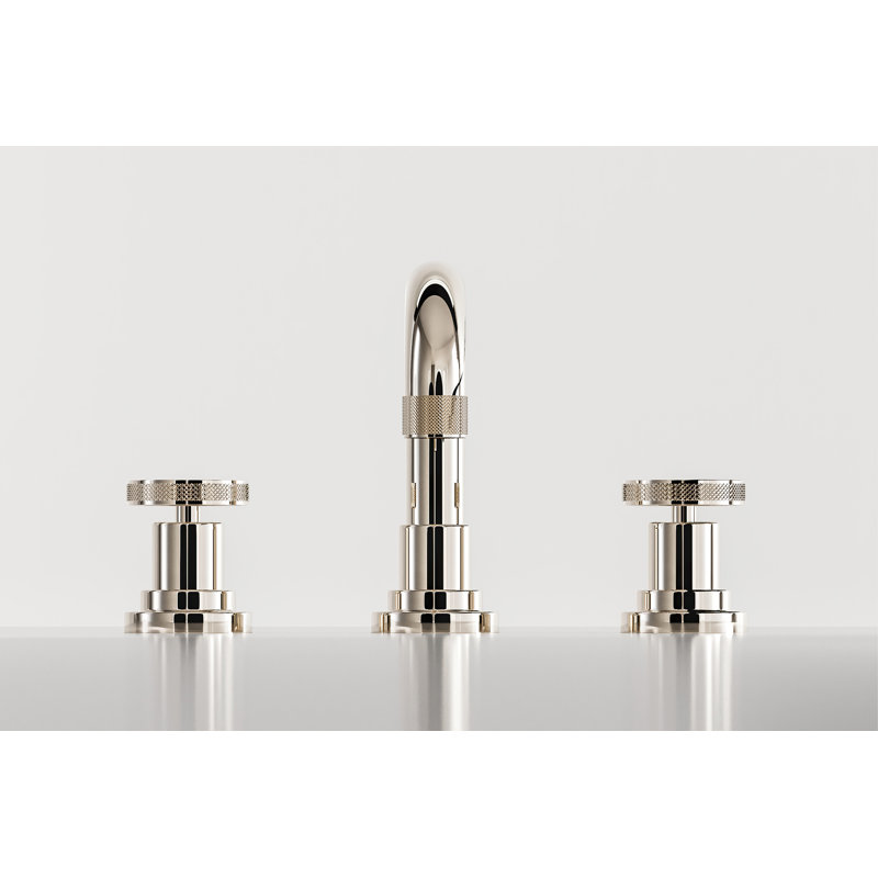 Campo™ Widespread Bathroom Faucet with Drain Assembly, Polished Chrome, Wheel Handle