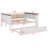 Wood Daybed With Storage Shelves, Upholstered Backrest,USB And Trundle-2070605909