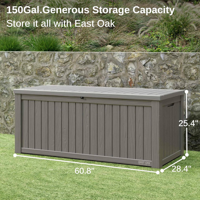 Coffre de terrasse verrouillable gris E 28,4 "E 150 OW