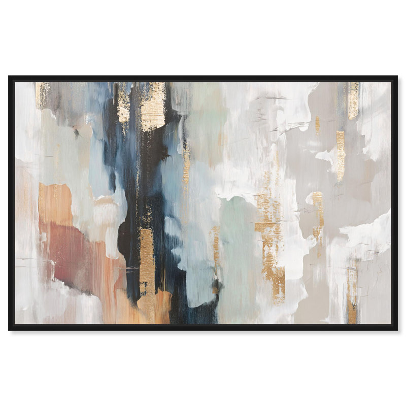 Impression sur toile Golden Descent III Boho Decor par Art Remedy, H 15 po x l 10 po, Structure noire