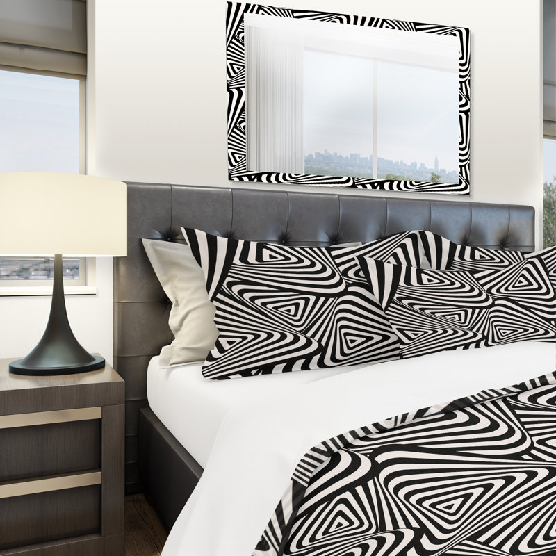 Modern & Contemporary Polyester Geometric Shapes Duvet Cover, King Duvet Cover + 2 Shams