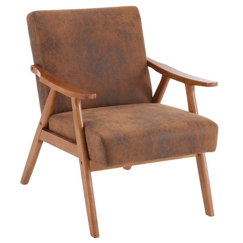 Khymani Upholstered Armchair, Orange Linen