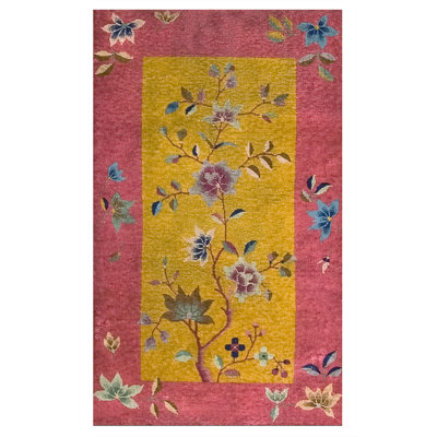 Tapis décoratif décoratif chinois antique de petite taille