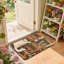 White Cat on Bookshelf Doormat, 24L x 36W, for Entrance Porch