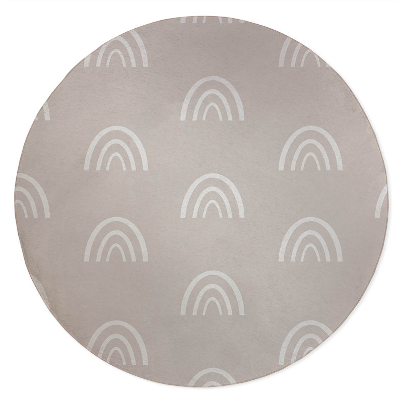 Tapis de jeu pour enfants Plain Bows Gold, Taupe / Blanc