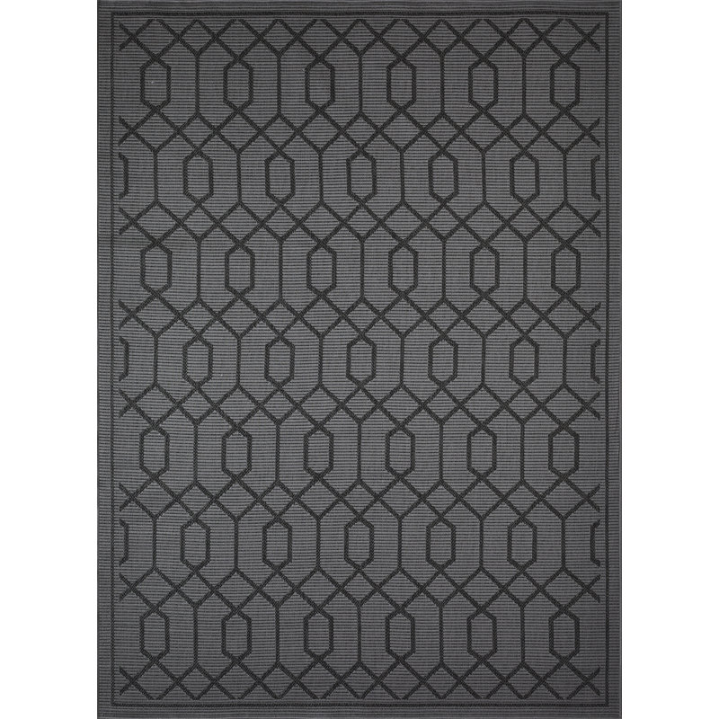 Tapis gris Annie-Jane Chendler, Rectangle 6 pi 7 po x 9 pi 2 po