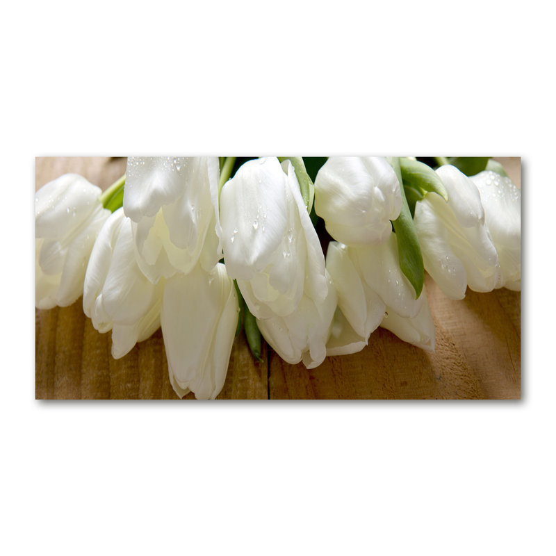 White Tulips - Wrapped Canvas Print