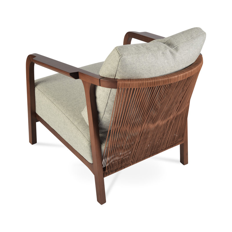 Drops Armchair in Fabric, Silver Wool