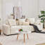 Canapé modulaire rembourré avec coussins 108 po Makassar-836347137