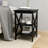 Wooden End Table with Storage Modern Sofa Side Table with X-Shape Design and Two Shelves-862387187
