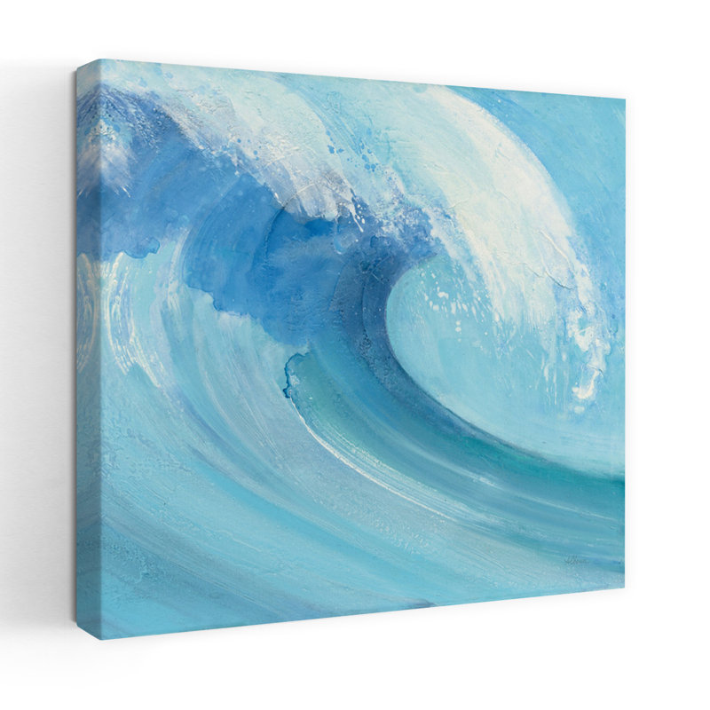 Catch A Wave Abstract Coastal Art, 36" H x 36" W