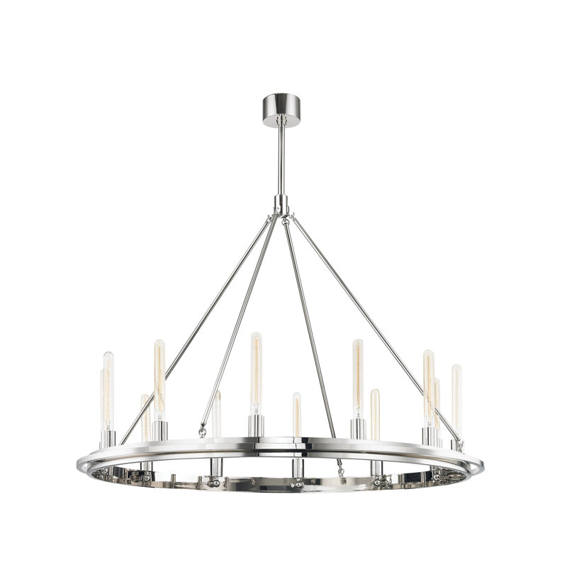 Polished Nickel 12-Light LED Indoor Chandelier