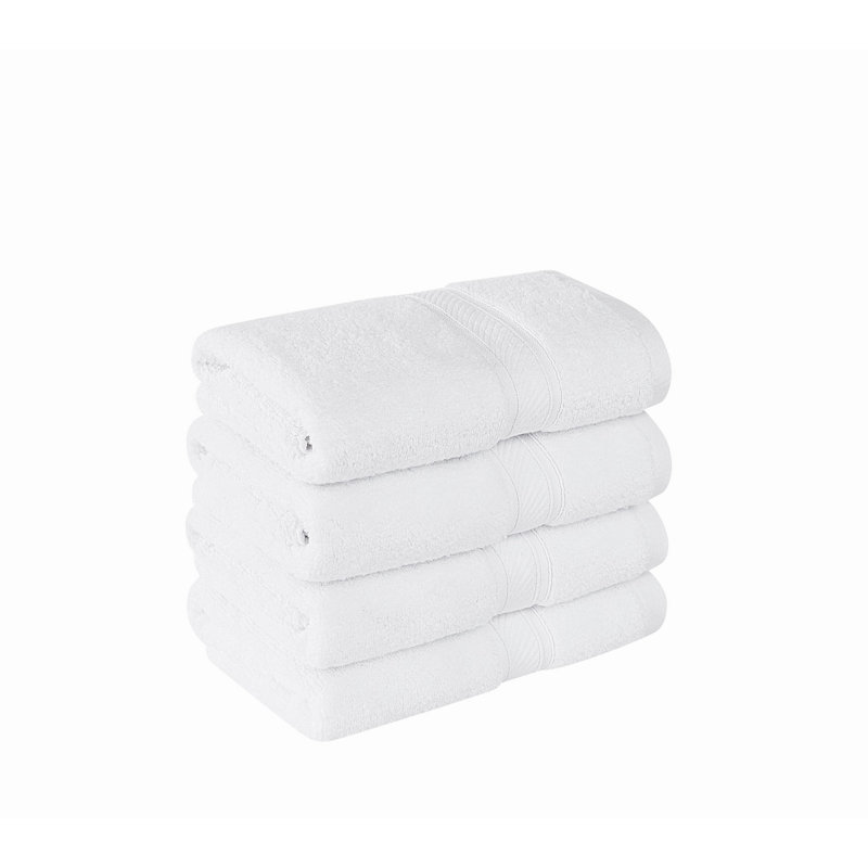  Regal Plush Towel Sets, Bath Towel - 4 Pack, White