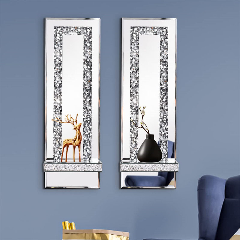 2 Piece Glass Wall Bath Sconce Set