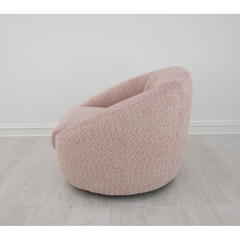 Olivia Swivel Barrel Chair, Dusty Rose