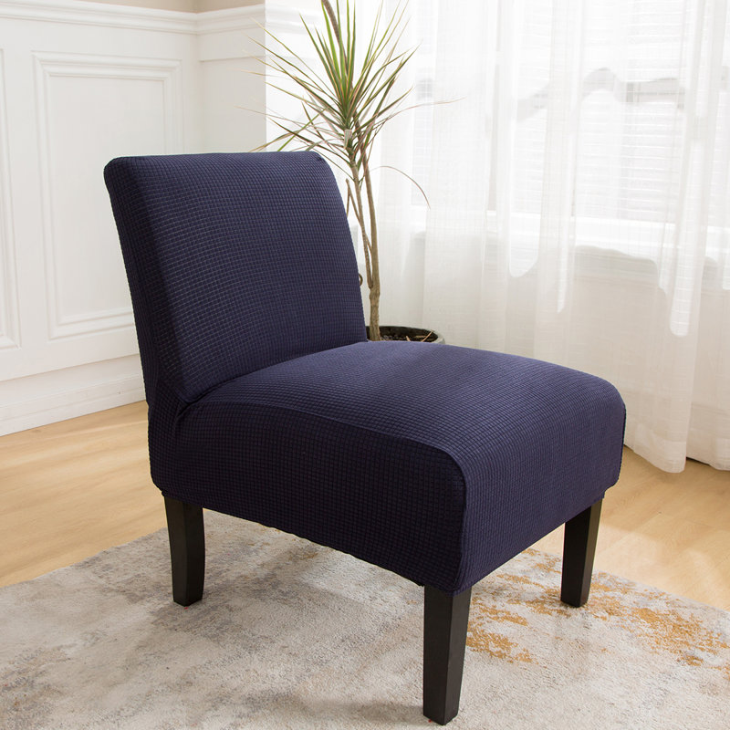 Housse pour canapé à coussins carrés/rectangulaires, Coton bleu marine