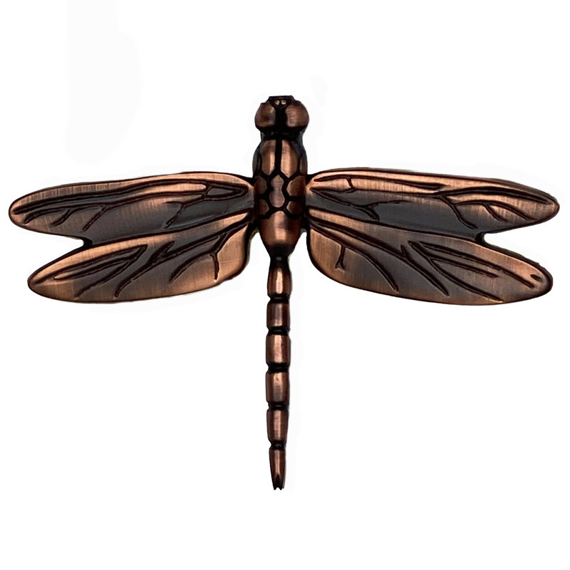 Oiled Bronze Dragonfly Door Knocker with Solid Brass Finish