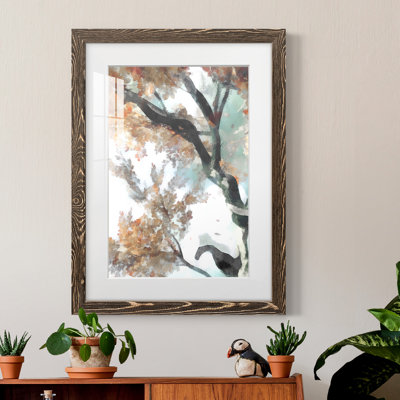 Fall Tree II mat encadré de qualité supérieure - prêt à être suspendu