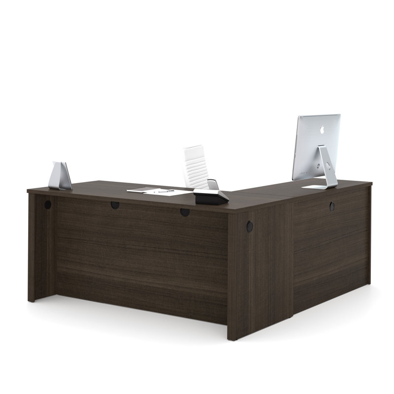 Padro L-Shaped Executive Desk, Dark Chocolate