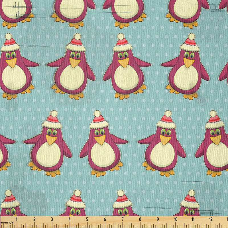 Alheide Funny Arctic Penguins Fabric