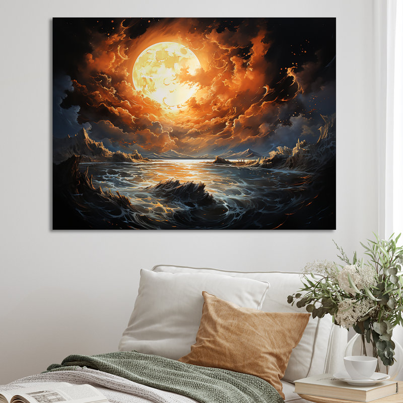 Fiery Moonlight Vision I sur impression sur toile, Toile tendue, H 24 po x l 32 po x P 1 po
